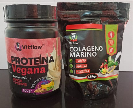 💫 COMBO AUMENTA POMPIS - PROTEINA VEGANA + COLAGENO +ACEITE REAFIRMANTE💫