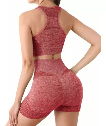 Conjunto Deportivo Mujer Gym Yoga Shorts Levanta Gluteos