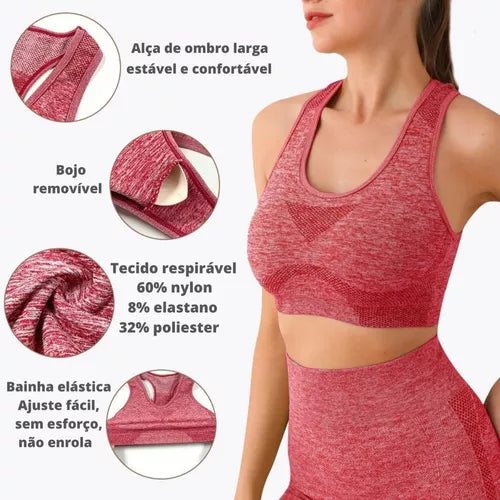 Conjunto Deportivo Mujer Gym Yoga Shorts Levanta Gluteos