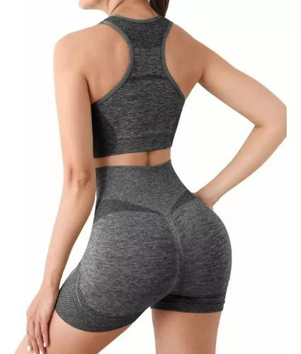 Conjunto Deportivo Mujer Gym Yoga Shorts Levanta Gluteos